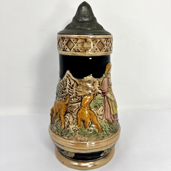 Mid Century German Beer Stein Music Box VTG Collect Decor Wiesn  Octoberfest - Picture 11 of 11